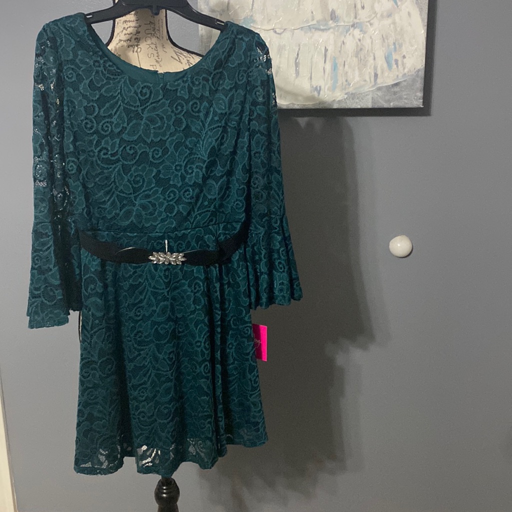 Emerald Lace Dress Brand By By